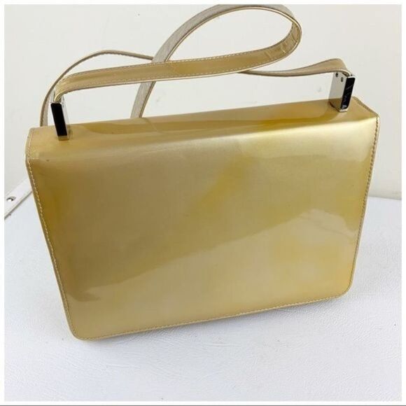 Stuart Weitzman Vintage Gold Evening Shoulder Bag - Picture 1 of 9